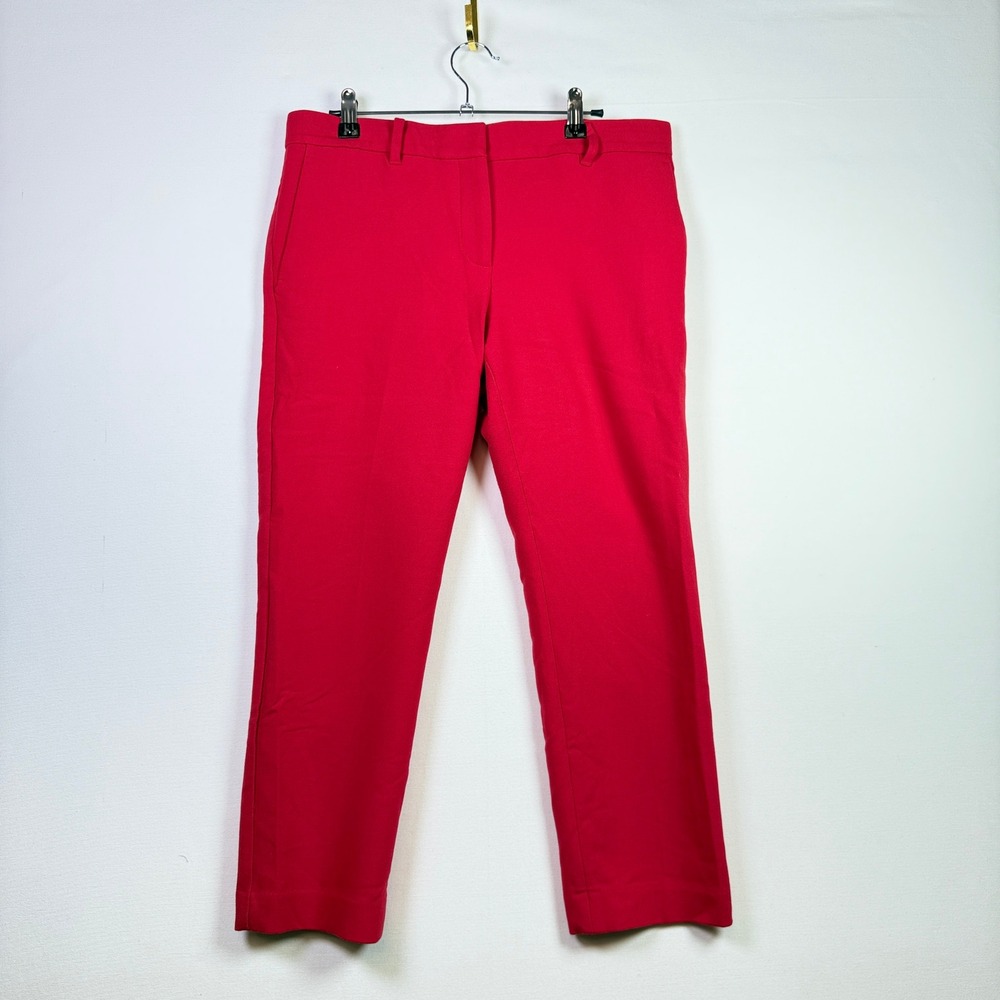 ANN TAYLOR Red Petite Stretch Ankle Dress Pants 8P